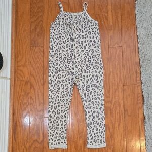 Grayson Mini Leopard Print Kids Jumpsuit Size 5t